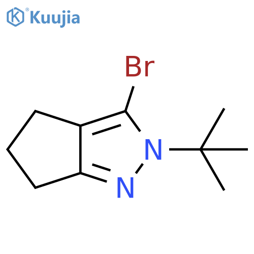 Cyclopentapyrazole, 3-bromo-2-(1,1-dimethylethyl)-2,4,5,6-tetrahydro- structure