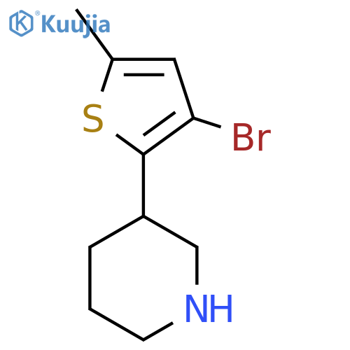 3-(3-bromo-5-methylthiophen-2-yl)piperidine structure
