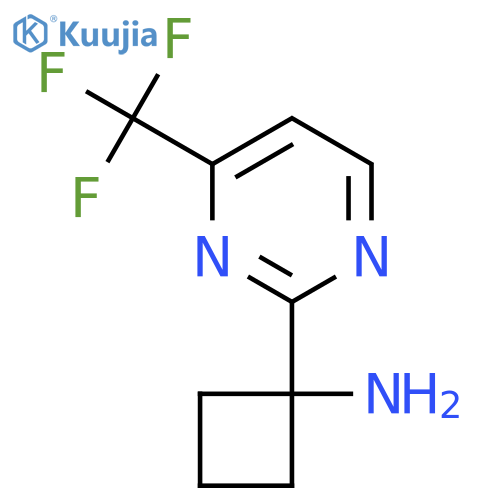 1-4-(trifluoromethyl)pyrimidin-2-ylcyclobutan-1-amine structure