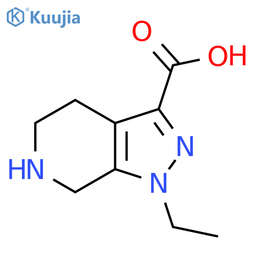 1-ethyl-1H,4H,5H,6H,7H-pyrazolo[3,4-c]pyridine-3-carboxylic acid structure