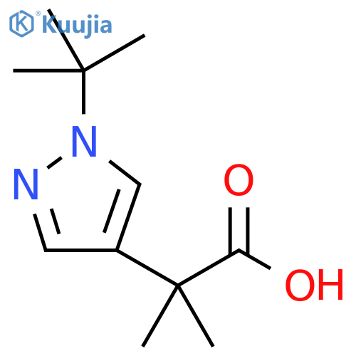 2-(1-tert-Butyl-1H-pyrazol-4-yl)-2-methylpropanoic acid structure