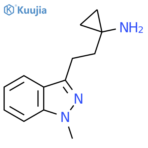 1-2-(1-methyl-1H-indazol-3-yl)ethylcyclopropan-1-amine structure