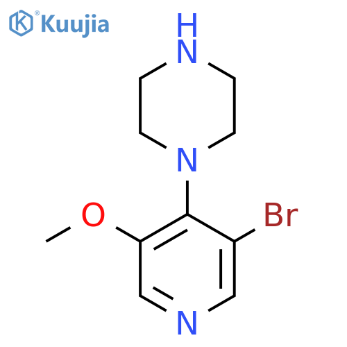 1-(3-bromo-5-methoxypyridin-4-yl)piperazine structure