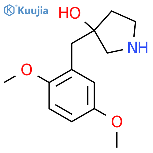 3-(2,5-dimethoxyphenyl)methylpyrrolidin-3-ol structure