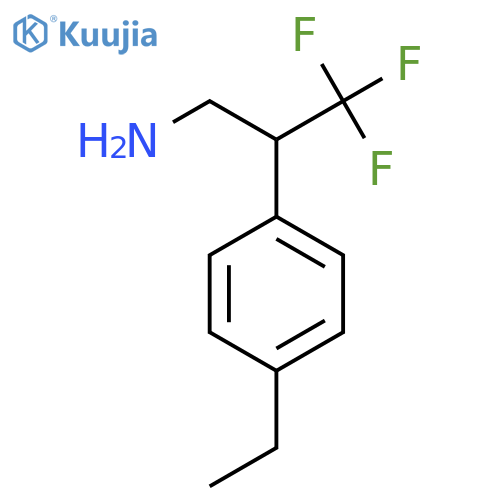 2-(4-ethylphenyl)-3,3,3-trifluoropropan-1-amine structure