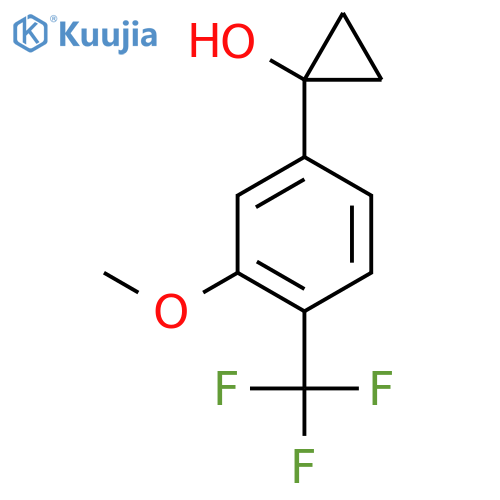 1-3-methoxy-4-(trifluoromethyl)phenylcyclopropan-1-ol structure