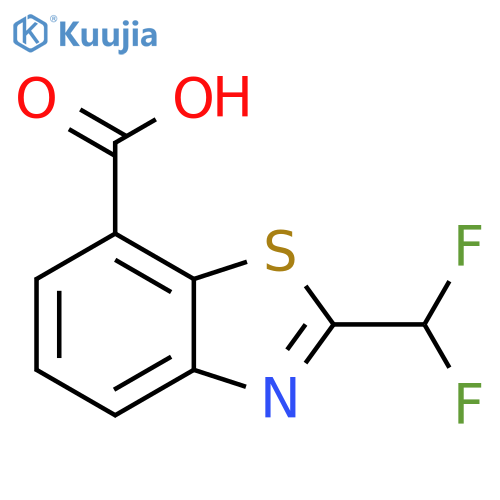 2-(difluoromethyl)-1,3-benzothiazole-7-carboxylic acid structure
