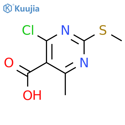 4-Chloro-6-methyl-2-(methylsulfanyl)pyrimidine-5-carboxylic acid structure