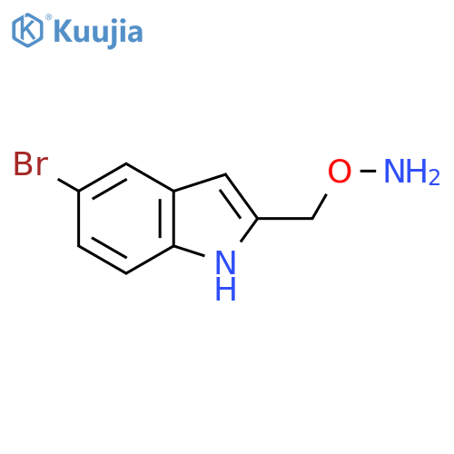 O-(5-bromo-1H-indol-2-yl)methylhydroxylamine structure