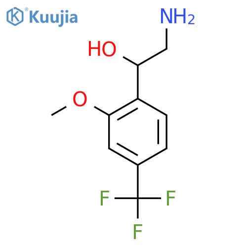 2-amino-1-2-methoxy-4-(trifluoromethyl)phenylethan-1-ol structure