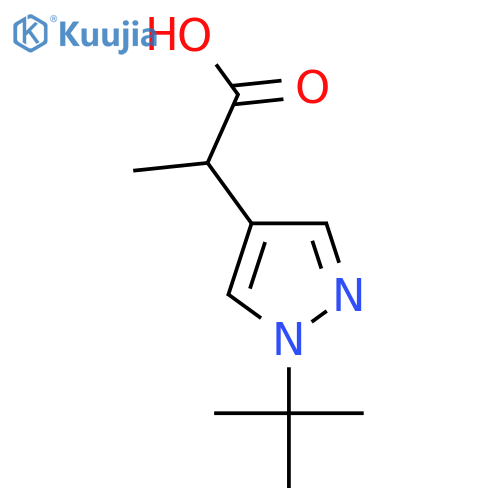 2-(1-tert-Butyl-1H-pyrazol-4-yl)propanoic acid structure