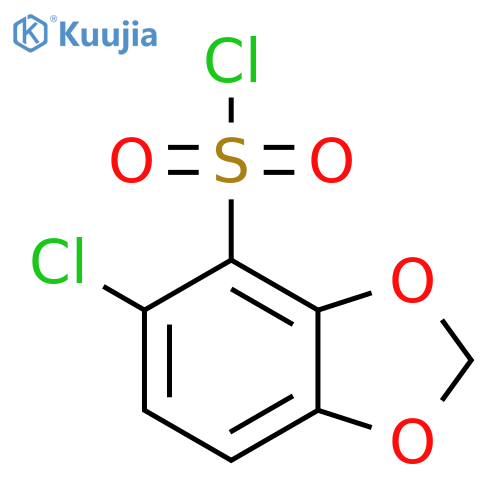 5-chloro-1,3-dioxaindane-4-sulfonyl chloride structure