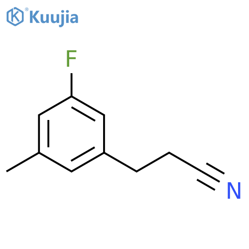 3-(3-fluoro-5-methylphenyl)propanenitrile structure