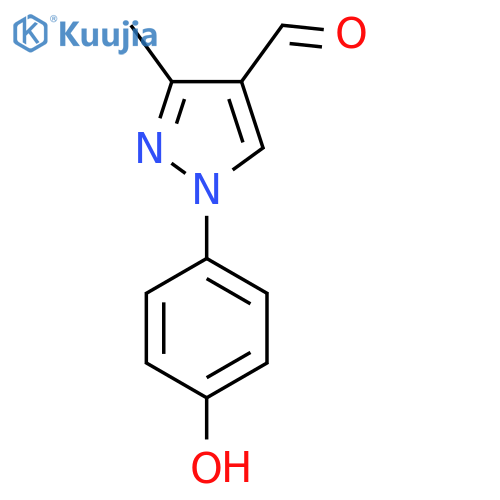 1-(4-Hydroxyphenyl)-3-methyl-1H-pyrazole-4-carbaldehyde structure