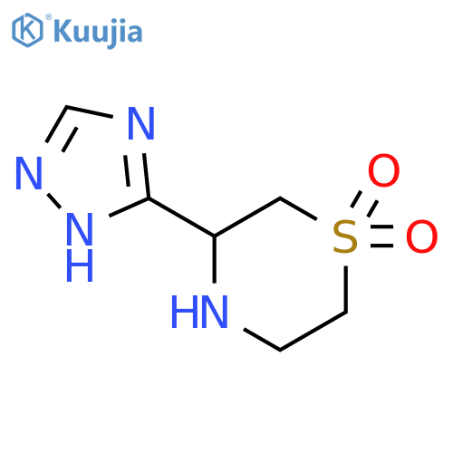 3-(4H-1,2,4-triazol-3-yl)-1lambda6-thiomorpholine-1,1-dione structure
