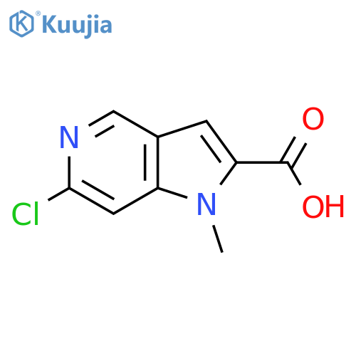 6-chloro-1-methyl-1H-pyrrolo[3,2-c]pyridine-2-carboxylic acid structure