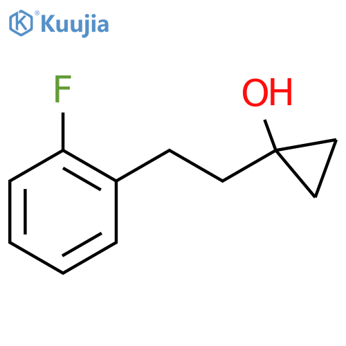 1-2-(2-fluorophenyl)ethylcyclopropan-1-ol structure