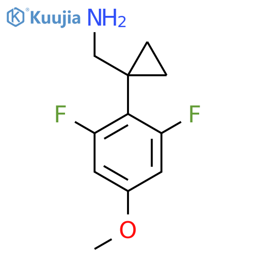 1-(2,6-difluoro-4-methoxyphenyl)cyclopropylmethanamine structure