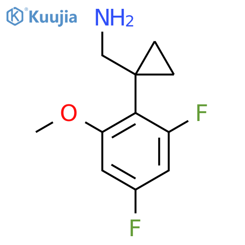 1-(2,4-difluoro-6-methoxyphenyl)cyclopropylmethanamine structure