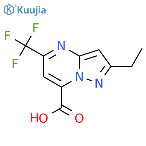 2-Ethyl-5-(trifluoromethyl)pyrazolo[1,5-a]pyrimidine-7-carboxylic acid structure