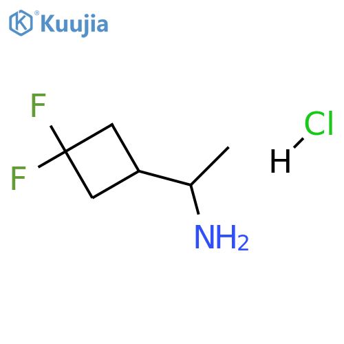 1-(3,3-difluorocyclobutyl)ethanamine;hydrochloride structure