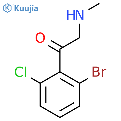 1-(2-bromo-6-chlorophenyl)-2-(methylamino)ethan-1-one structure