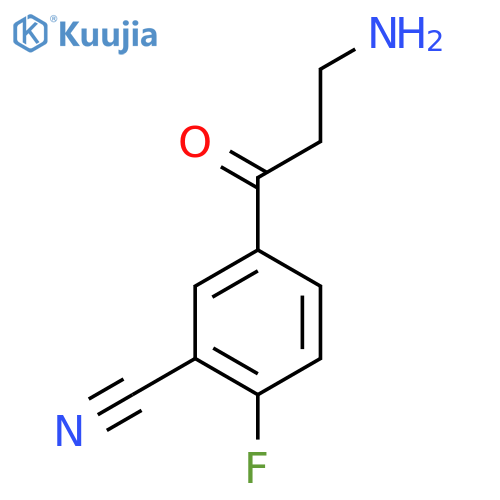 5-(3-aminopropanoyl)-2-fluorobenzonitrile structure