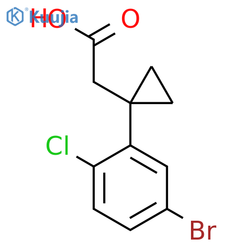 2-1-(5-bromo-2-chlorophenyl)cyclopropylacetic acid structure