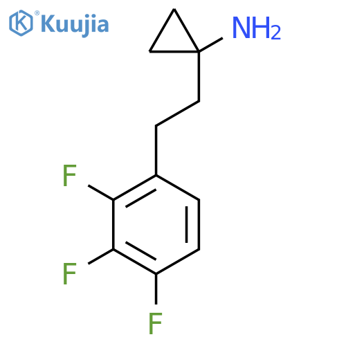 1-2-(2,3,4-trifluorophenyl)ethylcyclopropan-1-amine structure