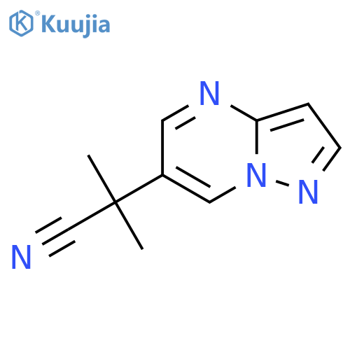 2-methyl-2-{pyrazolo1,5-apyrimidin-6-yl}propanenitrile structure