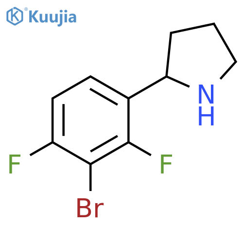 2-(3-bromo-2,4-difluorophenyl)pyrrolidine structure