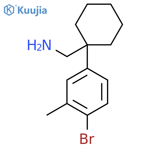 1-(4-bromo-3-methylphenyl)cyclohexylmethanamine structure