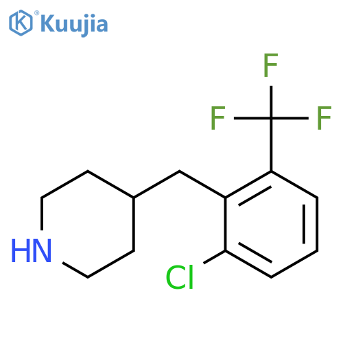 4-{2-chloro-6-(trifluoromethyl)phenylmethyl}piperidine structure