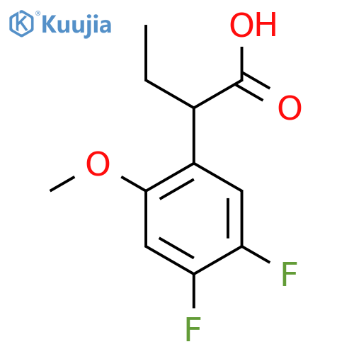 2-(4,5-Difluoro-2-methoxyphenyl)butanoic acid structure