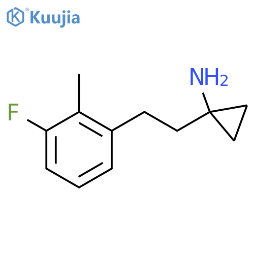 1-2-(3-fluoro-2-methylphenyl)ethylcyclopropan-1-amine structure