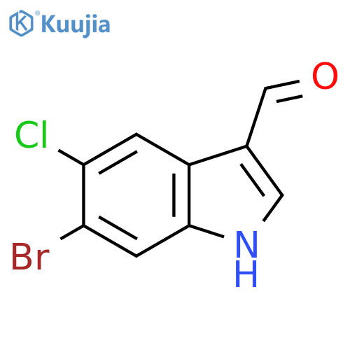 6-Bromo-5-chloro-1H-indole-3-carbaldehyde structure