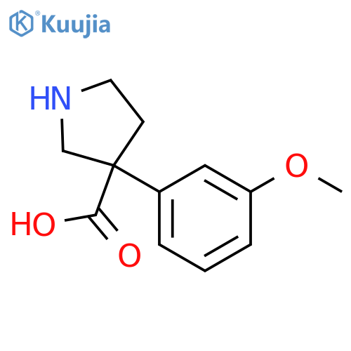 3-Pyrrolidinecarboxylic acid, 3-(3-methoxyphenyl)- structure