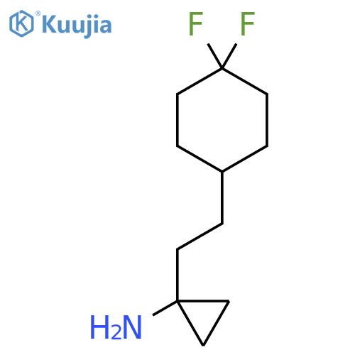 1-2-(4,4-difluorocyclohexyl)ethylcyclopropan-1-amine structure