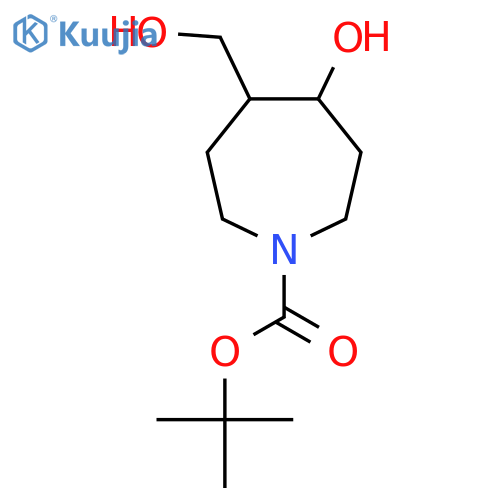 Tert-butyl 4-hydroxy-5-(hydroxymethyl)azepane-1-carboxylate structure