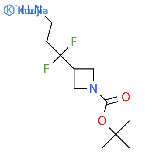 tert-butyl 3-(3-amino-1,1-difluoropropyl)azetidine-1-carboxylate structure