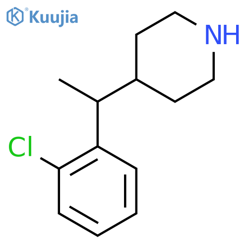 4-1-(2-chlorophenyl)ethylpiperidine structure