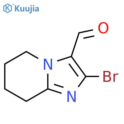 2-bromo-5H,6H,7H,8H-imidazo[1,2-a]pyridine-3-carbaldehyde structure