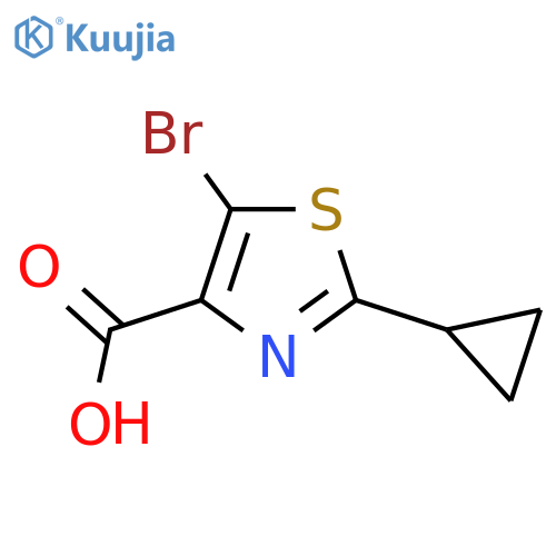 5-Bromo-2-cyclopropyl-1,3-thiazole-4-carboxylic acid structure