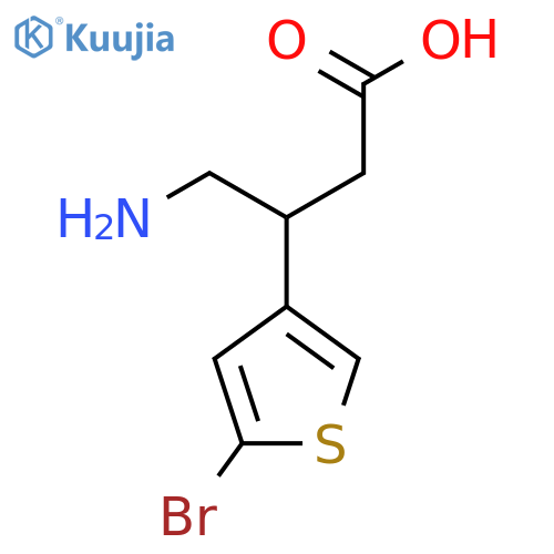 4-amino-3-(5-bromothiophen-3-yl)butanoic acid structure