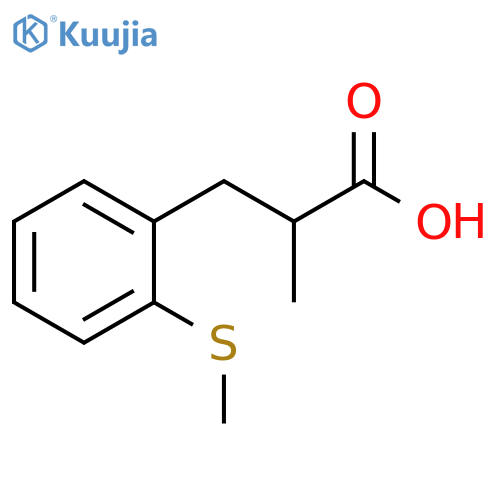 2-methyl-3-2-(methylsulfanyl)phenylpropanoic acid structure