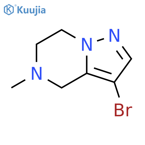 Pyrazolo[1,5-a]pyrazine, 3-bromo-4,5,6,7-tetrahydro-5-methyl- structure