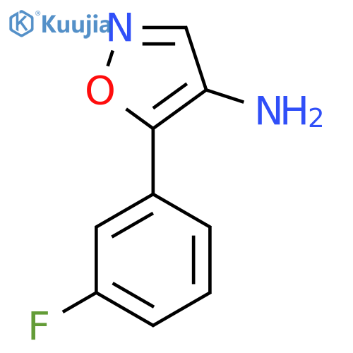 5-(3-fluorophenyl)-1,2-oxazol-4-amine structure