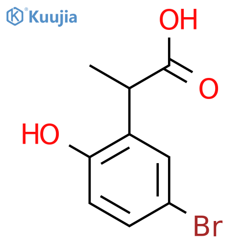 2-(5-bromo-2-hydroxyphenyl)propanoic acid structure