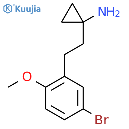1-2-(5-bromo-2-methoxyphenyl)ethylcyclopropan-1-amine structure