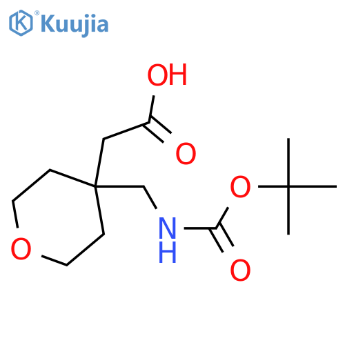 2-[4-({[(tert-butoxy)carbonyl]amino}methyl)oxan-4-yl]acetic acid structure
